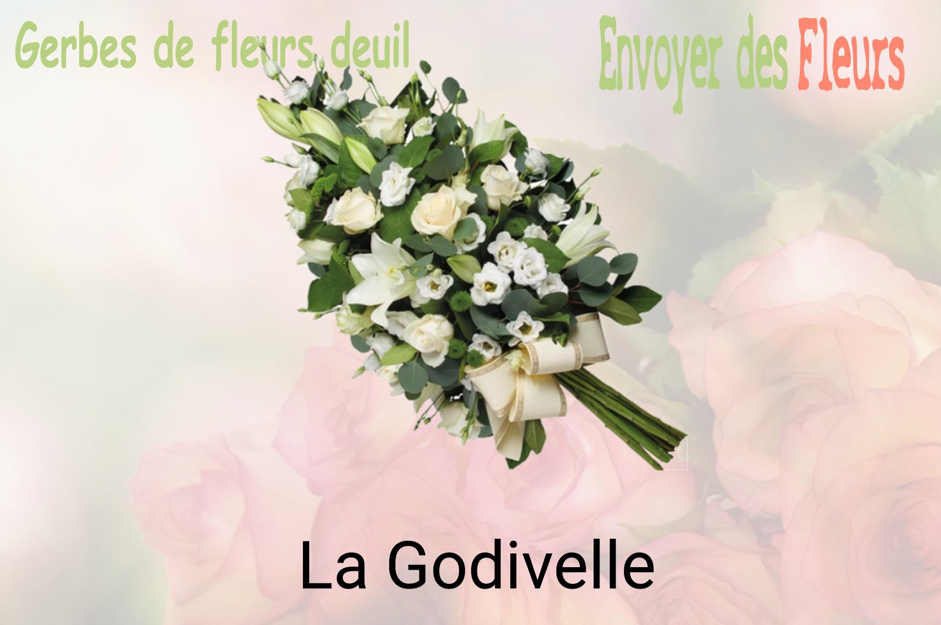 Gerbe de fleurs de deuil livrée à La Godivelle